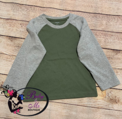 Gymboree Olive Green & Gray Baseball Set