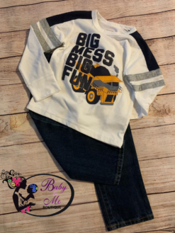 The Children’s Place 2-Piece Big Mess Big Fun Graphic Tee & Dark Jupiter Denim Jean Set