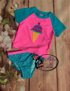 Okie Dokie 2-Piece Ice Cream Rash Guard Set