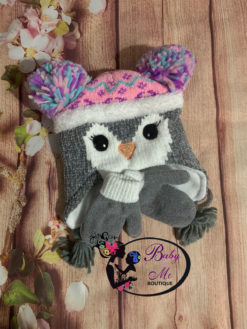 The Children's Place Girls Penguin Tam & Gloves Set
