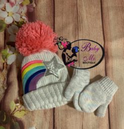The Children's Place Girls Rainbow Tam & Gloves Set