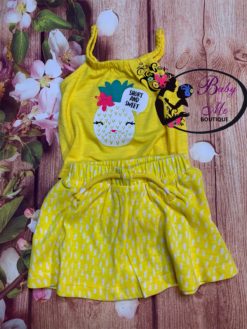 Okie Dokie 2-Piece “Short & Sweet” Pineapple Skirt Set