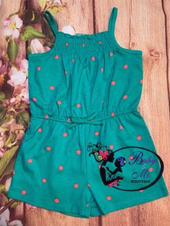Okie Dokie Vivid Green Sleeveless Romper