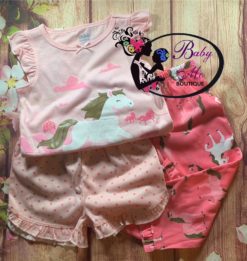 Child of Mine by Carter's 3-Piece Pink Horses PJ Set