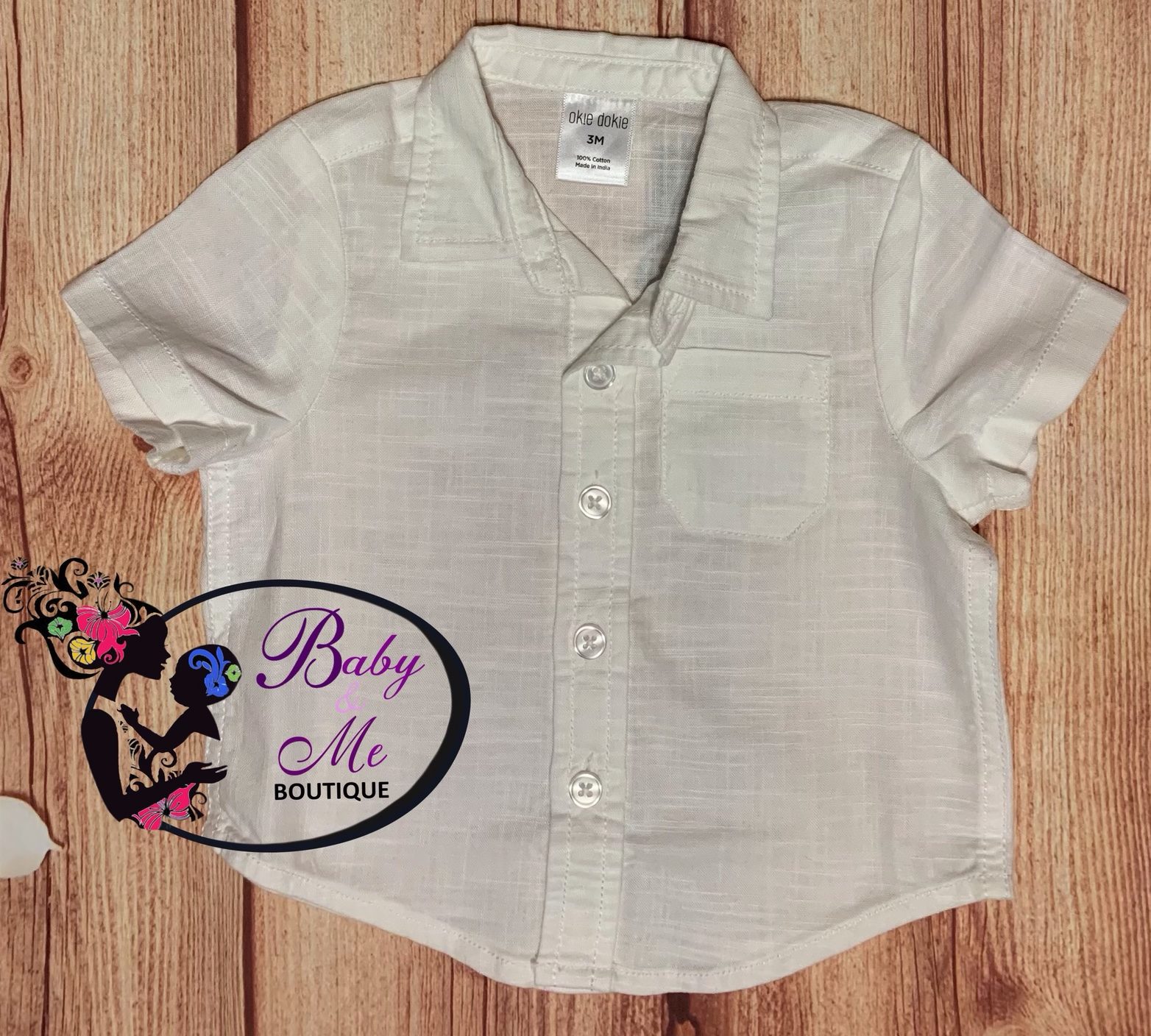 Okie Dokie Linen Short Sleeve Button-Down Shirt