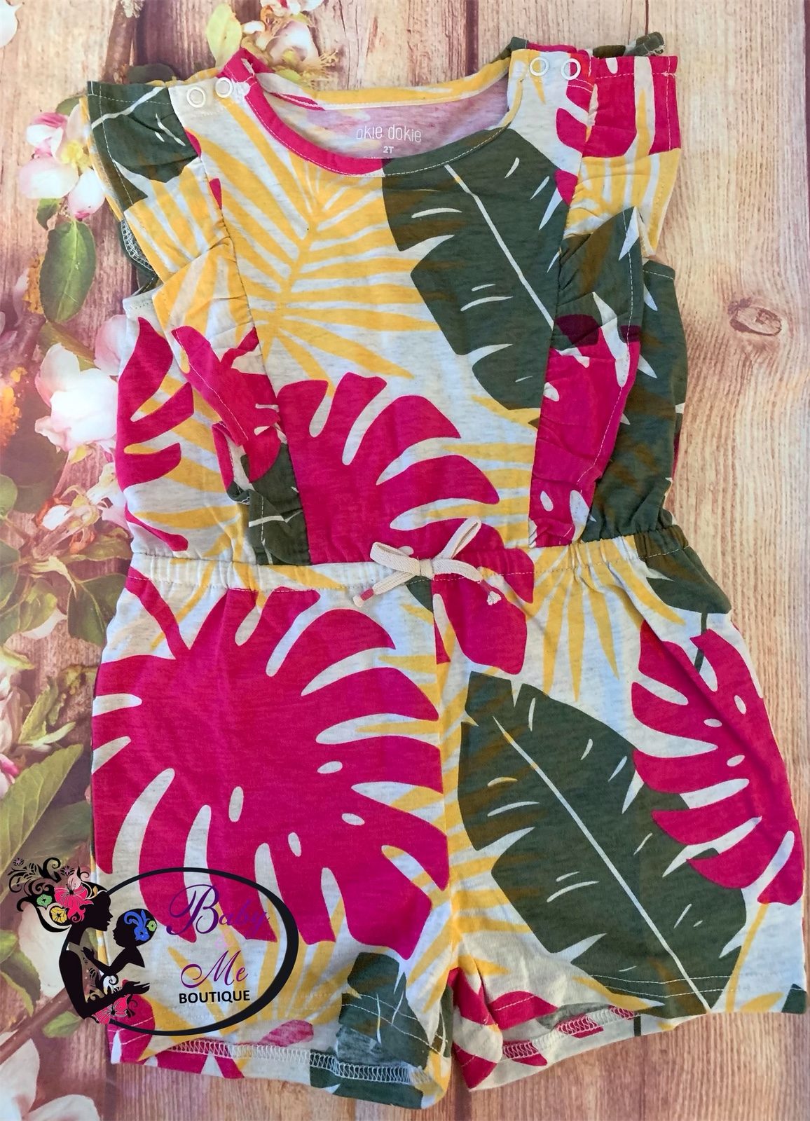 Okie Dokie Oatmeal Heather Short Sleeveless Romper