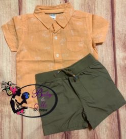 Carter’s 2-Piece Orange & Brown Tropical Set