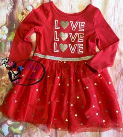 Cat & Jack Love Glitter Tutu Dress