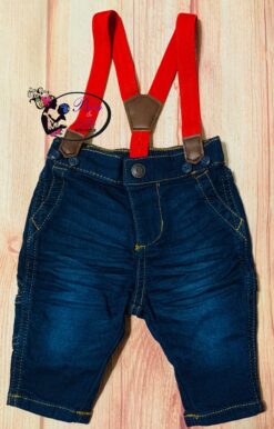 Carter’s 2-Piece Red Suspenders & Denim Set