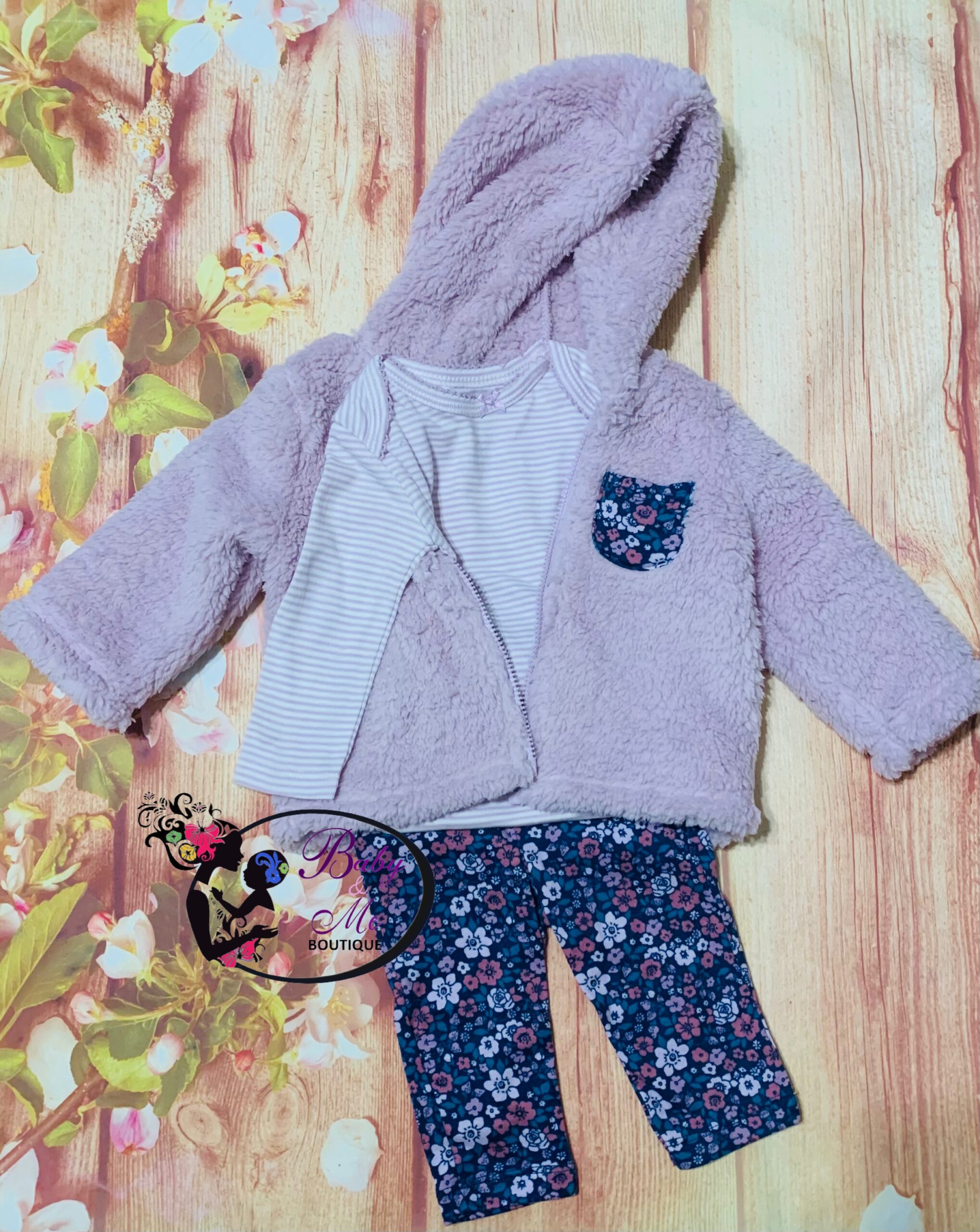 Just One You by Carter’s 3-Piece Purple Floral Set