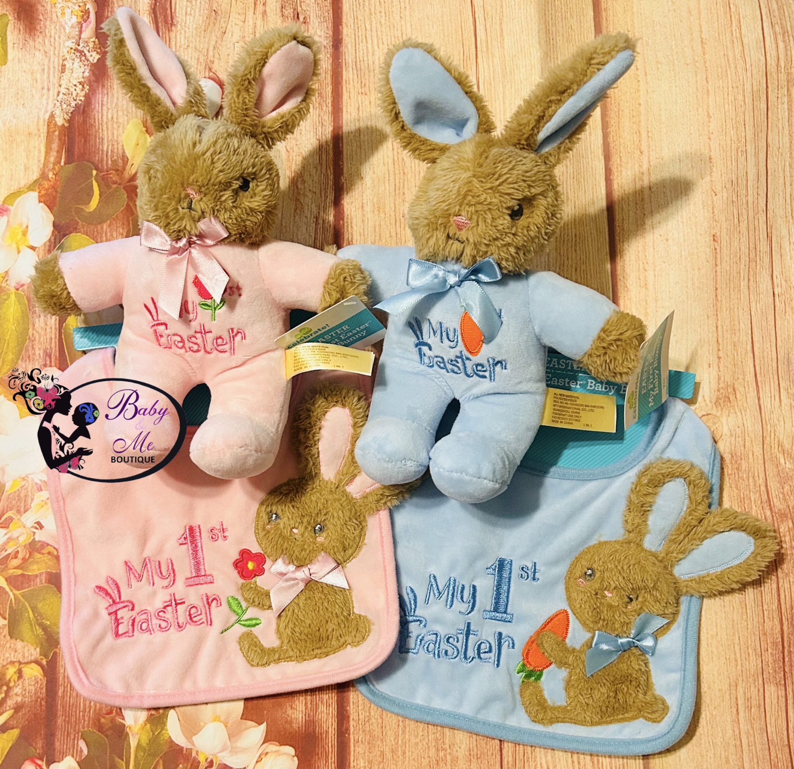 My 1st Easter Teddy Shakers & Bibs