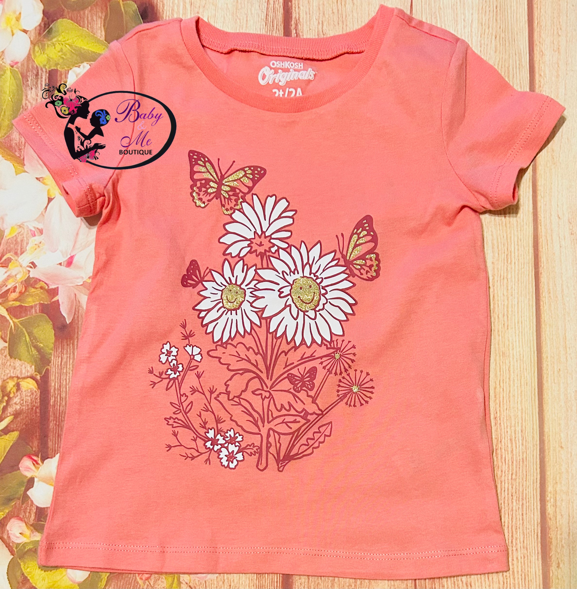 OshKosh Originals Butterfly Floral Graphic Tee